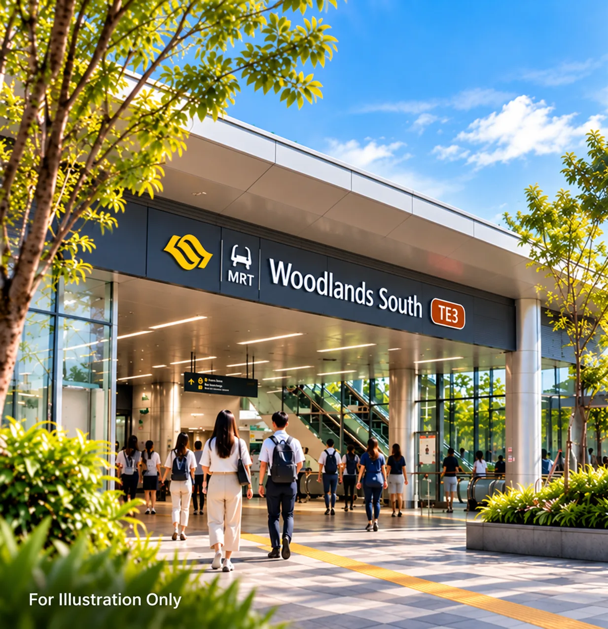 Woodlands South MRT Station Entrance